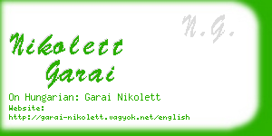 nikolett garai business card